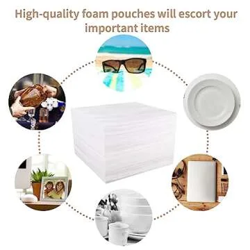 Moving Supplies, 16"x16" 50 Pack Cushion Foam Pouches, Packing Supplies for Moving and Storing, Foam pouches for Packing Dishes, Glasses, Cups. (16''x16'' 50pc Foam Pouches)