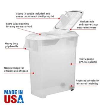 Buddeez Airtight Pet Food Storage Container - 50 QT