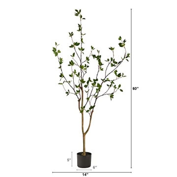 Nearly Natural 5ft Minimalist Citrus Artificial Tree