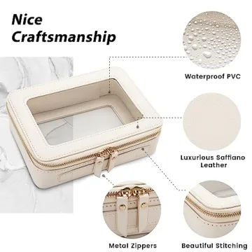 Aveniee Large Clear Makeup Bag Chic Travel Organizer