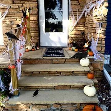 Realistic Halloween Crows 3 Pack Decor for Indoors Outdoors