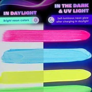 Neon Nights Glow in the Dark Paints for Halloween Fun