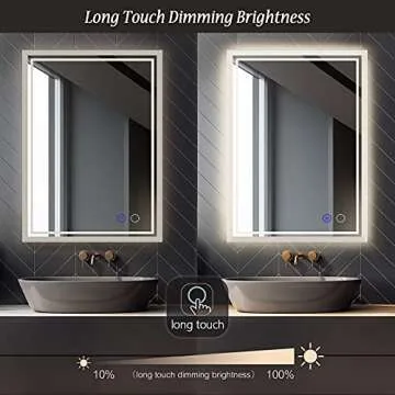 ZELIEVE 24x32 LED Bathroom Mirror with Touch Control