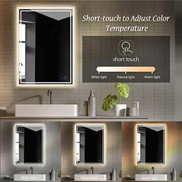 ZELIEVE 24x32 LED Bathroom Mirror with Touch Control