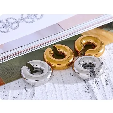 Stylish Chunky Cuff Earrings for Non-Pierced Ears
