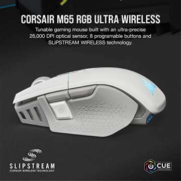 Corsair M65 RGB Ultra Wireless Tunable FPS Gaming Mouse - Sub-1ms Slipstream Wireless Technology, 26...