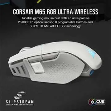 Corsair M65 RGB Ultra Wireless Tunable FPS Gaming Mouse - Sub-1ms Slipstream Wireless Technology, 26...