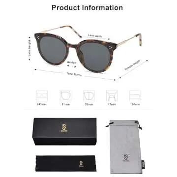 SOJOS Classic Round Sunglasses for Ultimate Stylish UV Protection