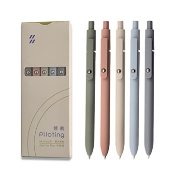 UIXJODO Gel Pens Set - 5 Fine Point Pens for Smooth Writing