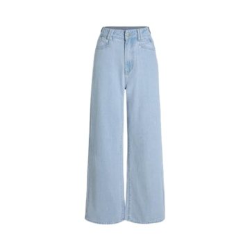 CIDER Denim High Waist Wide Leg Jeans: Perfect Fit in Sky Blue