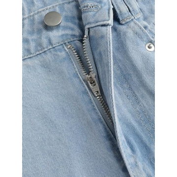 CIDER High Waist Wide Leg Jeans Sky Blue - Fashion Essential