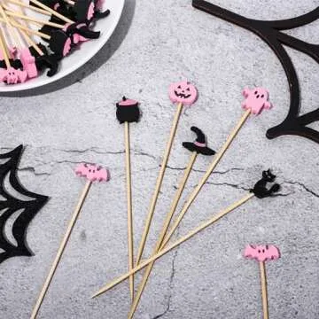 Whaline 120Pcs Halloween Cocktail Picks for Parties