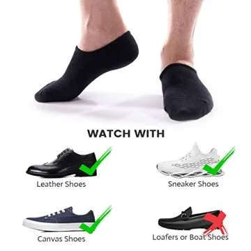 IDEGG No Show Socks for Men with Non-Slip Grip - Athletic Comfort