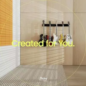 String Swing Guitar Wall Rack Holds 5 Guitars Securely