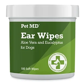Pet MD Dog Ear Cleaner Wipes - Aloe & Eucalyptus, 100 Count