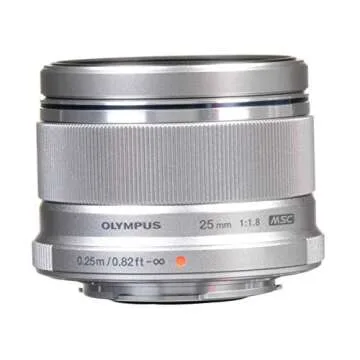 OM SYSTEM OLYMPUS M.Zuiko Digital 25mm F1.8 Silver For Micro Four Thirds System Camera, Compact Design, Beautiful Bokeh, Bright
