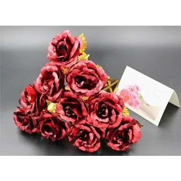 Unite Stone 24k Gold Rose, Mothers Day Rose Flower Gifts for Her Artificial Flowers Red Rose Flowers Artificial for Decoration,Great Gifts for Girlfriend Gift,Wedding,Mom Gifts,Valentines,Birthday