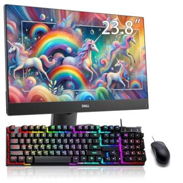 Dell Optiplex 7460 All-in-One Desktop Computer, NVIDIA GTX 1050 GDDR5 2GB, 23.8" FHD(1920x1080), Int...