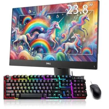 Dell Optiplex 7460 All-in-One Desktop Computer, NVIDIA GTX 1050 GDDR5 2GB, 23.8" FHD(1920x1080), Intel i5-8500 3.0GHz, 16GB RAM, 512GB SSD, WiFi, Win10 Pro (Renewed)