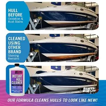 Premium Fiberglass Boat Hull Cleaner - Effective Marine Stain Remover, 32oz