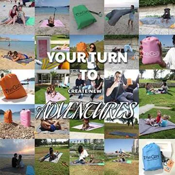 Outdoor Picnic Blanket - Compact, Lightweight, Sand Proof Pocket Blanket Best Mat for The Beach, Hiking, Travel, Camping, Festivals with Pockets, Loops, Stakes, Carabiner (Camouflage lattice)