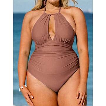 Plus Size One Piece Swimsuit with Tummy Control