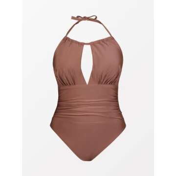 Plus Size One Piece Swimsuit with Tummy Control