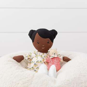 Manhattan Toy Playdate Friends Harper Machine Washable and Dryer Safe 14 Inch Doll with Companion Stuffed Animal