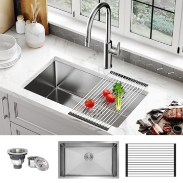 Premium 30” Undermount Kitchen Sink Stainless Steel Durable