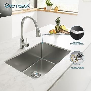 Premium 30” Undermount Kitchen Sink Stainless Steel Durable