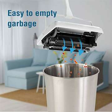 JEHONN Carpet Floor Sweeper with Horsehair, Non Electric Manual Sweeping, Rotor Brush Heavy Duty for...