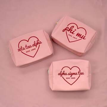 Zeta Tau Alpha Makeup Bag - Stylish & Functional