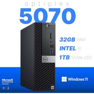 Dell Workstation 5070: Intel i5, 32GB RAM, Windows 11 Pro