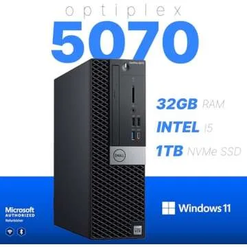 Dell Workstation 5070: Intel i5, 32GB RAM, Windows 11 Pro
