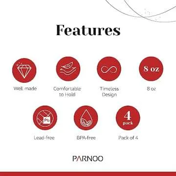 PARNOO Irish Coffee Mugs - Elegant Glass Coffee Mug Set