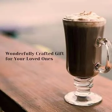 PARNOO Irish Coffee Mugs - Elegant Glass Coffee Mug Set