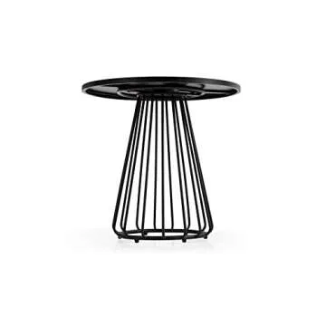ZURI Gale Modern Stainless Steel Outdoor Dining Table