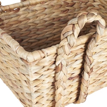 Large Rectangular Wicker Storage Basket for Home