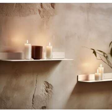 DIY CARTEL Linear Floating Shelf - Forged Raw Steel - Industrial Heavy Duty Metal Wall Mounted Moder...