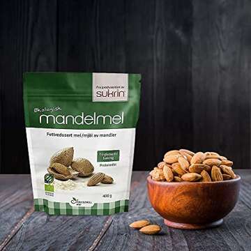 Sukrin Flour - Natural Low Carb Flour Substitute For Healthy Cooking and Baking (Organic Almond Flour - 400g)