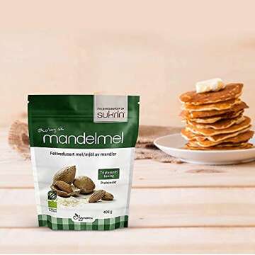 Sukrin Flour - Natural Low Carb Flour Substitute For Healthy Cooking and Baking (Organic Almond Flour - 400g)