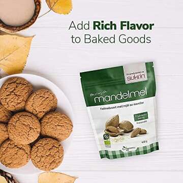 Sukrin Flour - Natural Low Carb Flour Substitute For Healthy Cooking and Baking (Organic Almond Flour - 400g)