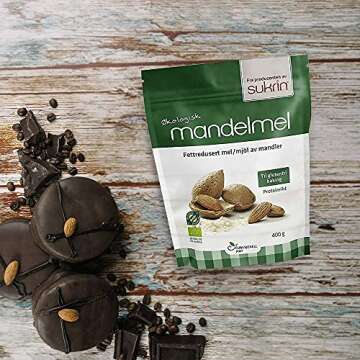 Sukrin Flour - Natural Low Carb Flour Substitute For Healthy Cooking and Baking (Organic Almond Flour - 400g)