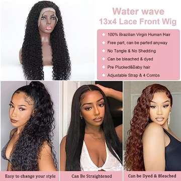 Premium Tryfey Water Wave Lace Front Wigs for Women