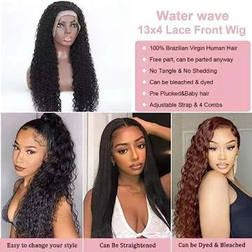 Premium Tryfey Water Wave Lace Front Wigs for Women