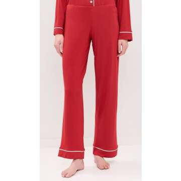 Eberjey Gisele Classic Women's Pajama Set | Long Sleeve Button Down Shirt with Front Pocket, Shorts with Elastic Waist | Super Soft Lightweight Breathable Modal Jersey Fabric Sleepwear