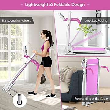 Goplus Folding Treadmill with LED Display - Perfect for Home Use