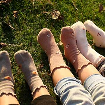 Libsofter Baby Girl Socks Toddler Frilly Ruffle Socks Infant Newborn Neutral Socks Non Skid Anti Slip with Grips