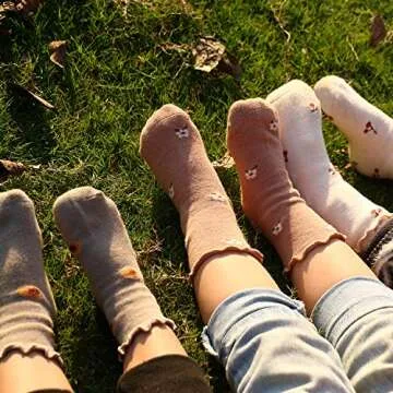 Libsofter Baby Girl Socks Toddler Frilly Ruffle Socks Infant Newborn Neutral Socks Non Skid Anti Slip with Grips