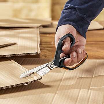 Fiskars PowerArc 8" Heavy Duty Shop Shears for All Cutting Needs